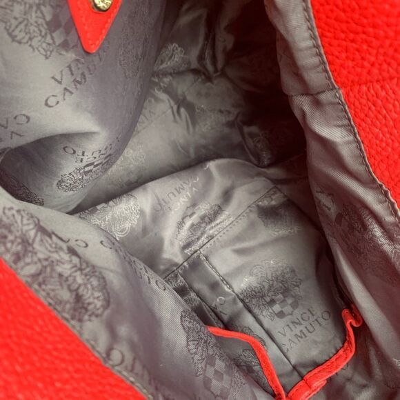 Vince Camuto Genuine Leather Red Bag Purse Tote‎